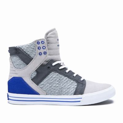 Férfi Supra SKYTOP Magasszárú Cipő HU387549 Szürke/Királykék